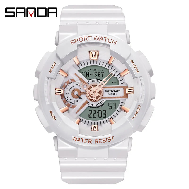 Three up to watch fashion waterproof outdoor recreational multi-functional electronic university in male ladies watch