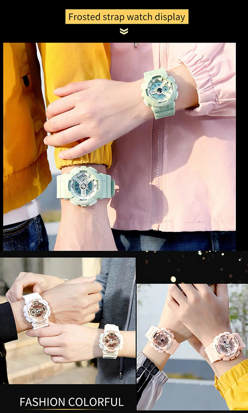 Three up to watch fashion waterproof outdoor recreational multi-functional electronic university in male ladies watch