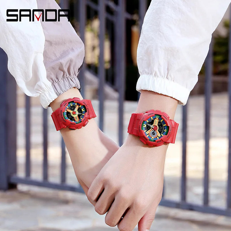 Three up to watch fashion waterproof outdoor recreational multi-functional electronic university in male ladies watch