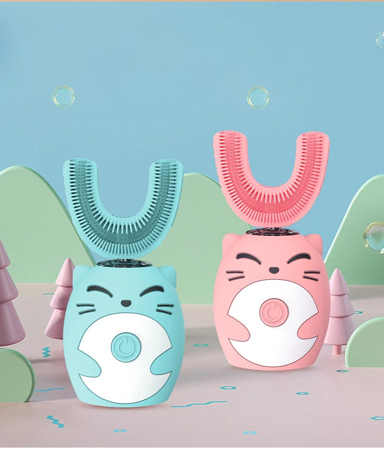 Sonic Electric Toothbrush Kids U-shaped Smart 360 Degrees Ultrasonic Tooth Brush Teeth Whitening For Children IPX7 Waterproof