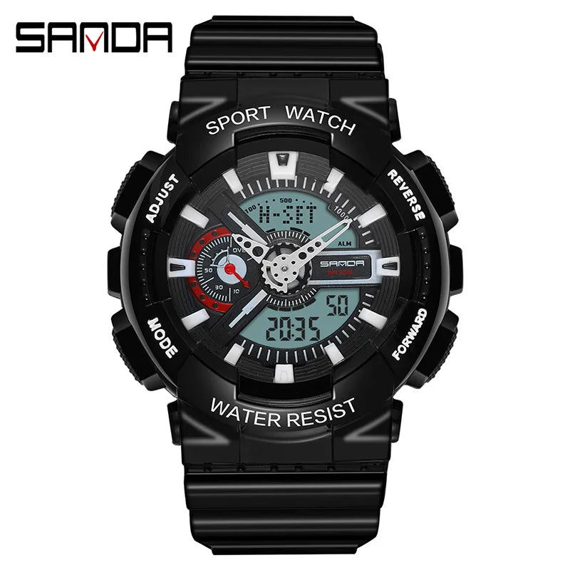 Three up to watch fashion waterproof outdoor recreational multi-functional electronic university in male ladies watch