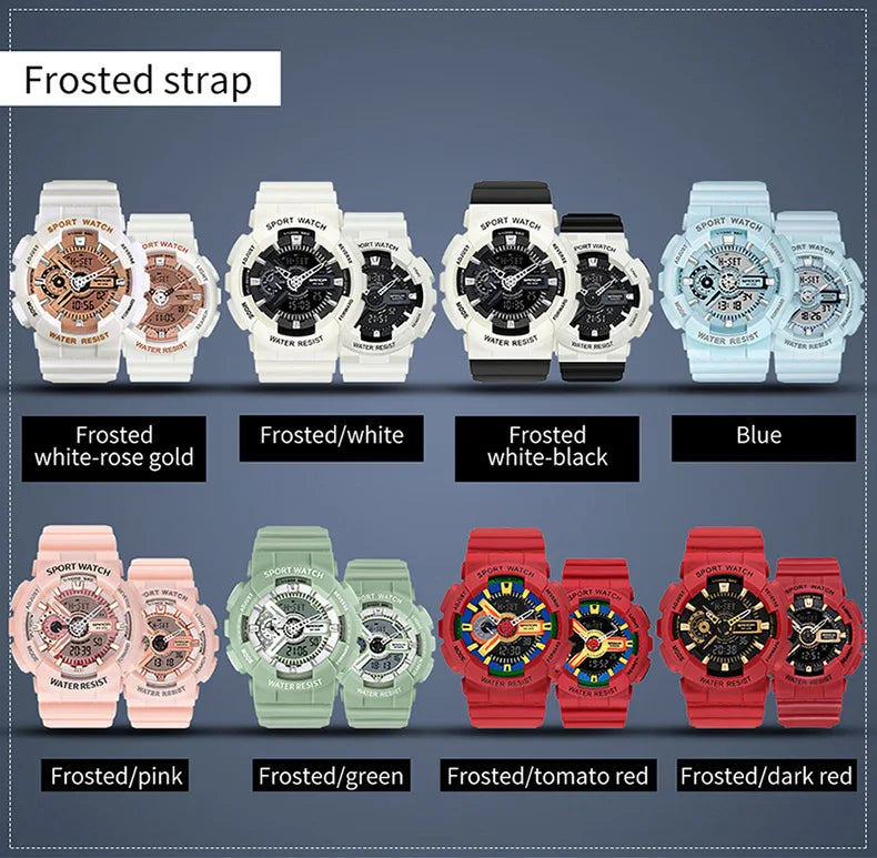 Three up to watch fashion waterproof outdoor recreational multi-functional electronic university in male ladies watch