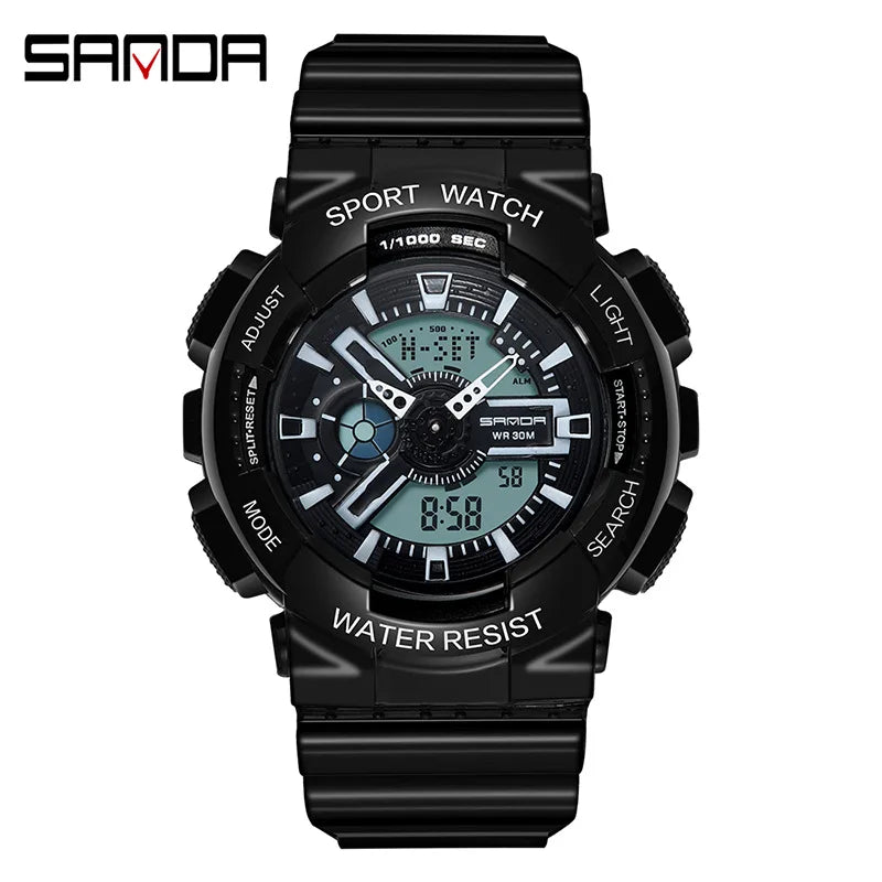 Three up to watch fashion waterproof outdoor recreational multi-functional electronic university in male ladies watch