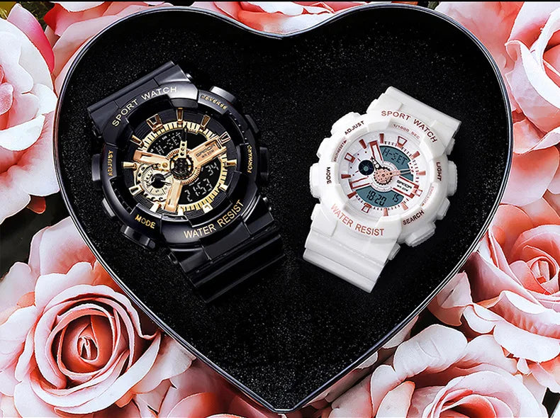 Three up to watch fashion waterproof outdoor recreational multi-functional electronic university in male ladies watch