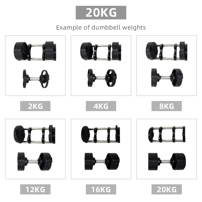 IN STOCK Fitness Equipment Gym Weights Set Adjustable Dumbbell For Body Building Custom Dumbbell Adjustable