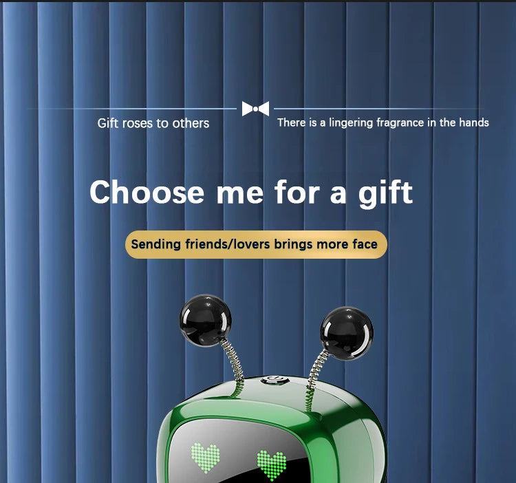 Smart Car Air Freshener AI Rechargeable Car Aroma Diffuser Smart eyes 4 Levels of Adjustable Intelligent Car Diffuser Gift