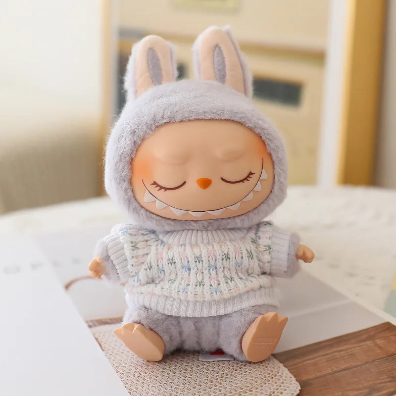 Cute Plush Doll'S Clothes Outfit Accessories for Korea Kpop Exo Labubu V1V2 Idol Dolls Sweater Short Skirt Macaron Clothing Gift