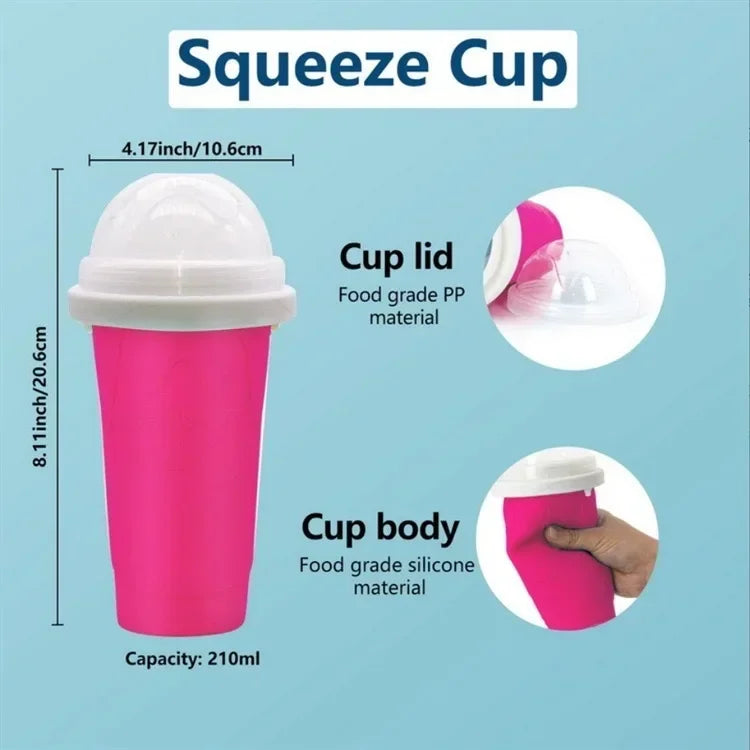 Pinch Cup - Pinch to Freeze Ice Cup, Internet Famous Cooling Cup, Summer Smoothie Cup, Home Shake Smoothie Cup