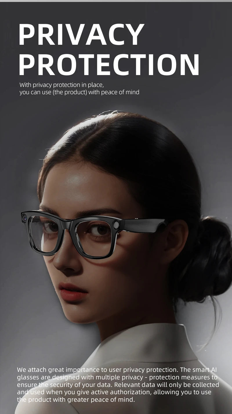 Smart AI Glasses 800W Pixel G300  AI Shooting Camera HD Photo Video Voice Call Translation Waterproof Bluetooth Glasses Devices