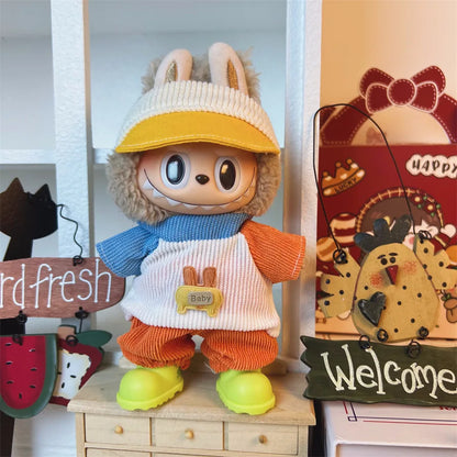 Doll Clothes For 15-17CM I II III Labubu Outfits Mini Plush Cotton Idol Doll Universal Clothing Sitting Party Accessories Gifts