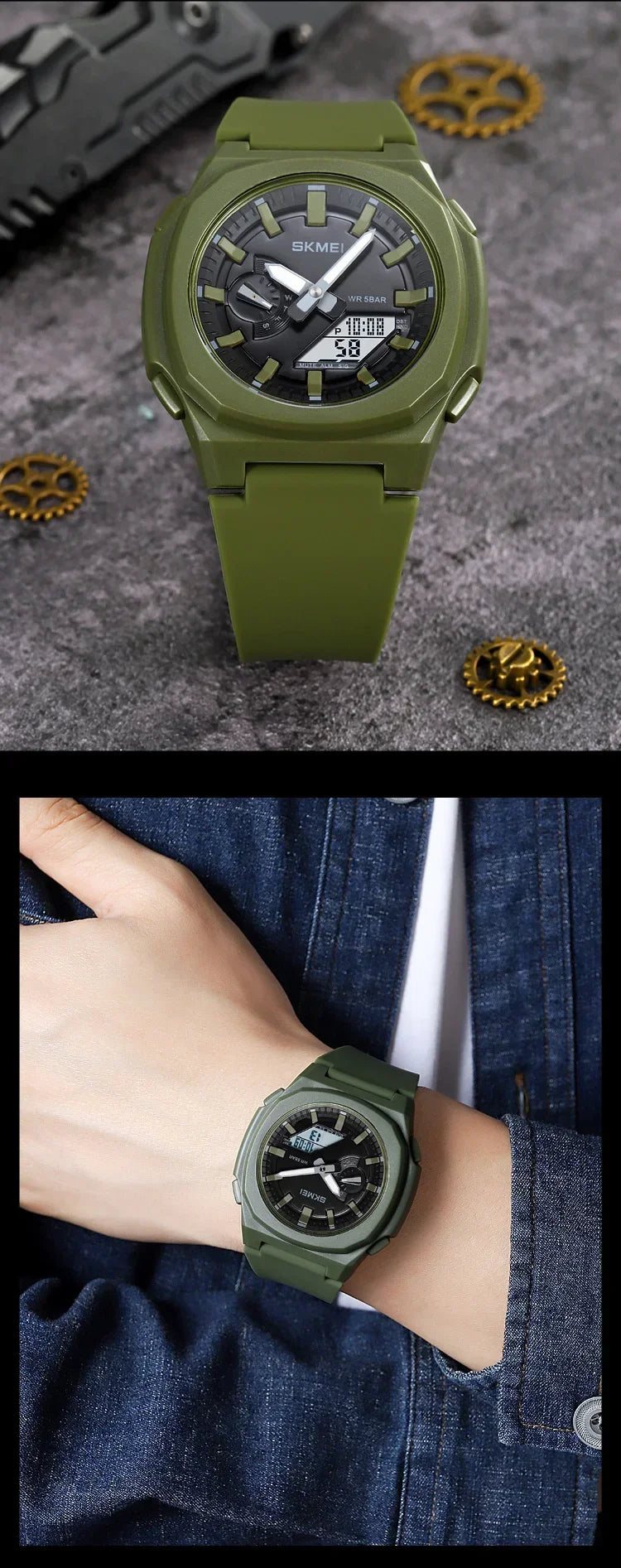 SKMEI 2091 5 Alarms Date Clock reloj hombre with Japan Digital Movement Sport Watches Waterproof Men Countdown Chrono Wriswatch