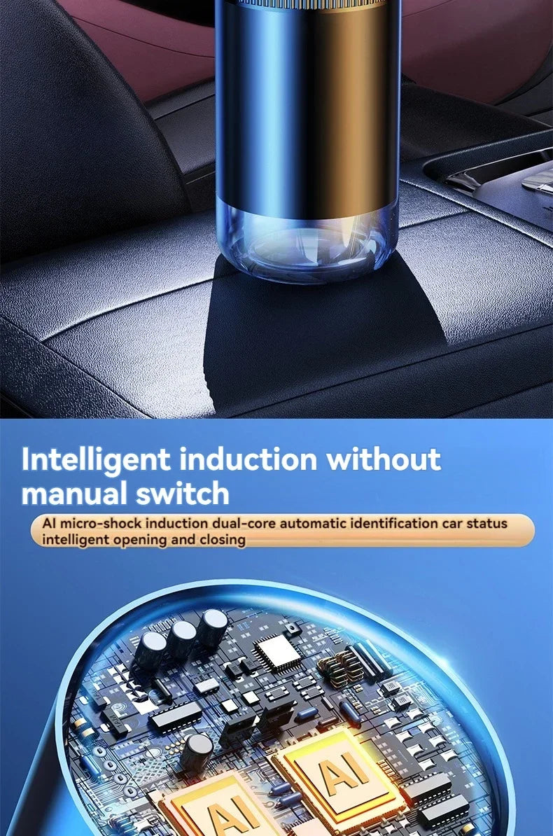 Smart Car Air Freshener Rechargeable Aroma Diffuser 5 Levels of Adjustable Intelligent  Diffuser Pickup Light Starry Sky Summit