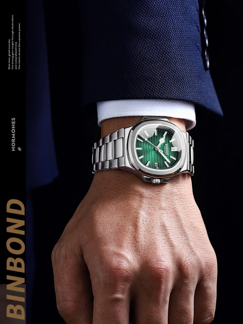 Deluxe Casual Men's Watch Waterproof Luminous Date Calendar Function Stainless Steel Quartz Men's Business Watch Fashion Gift