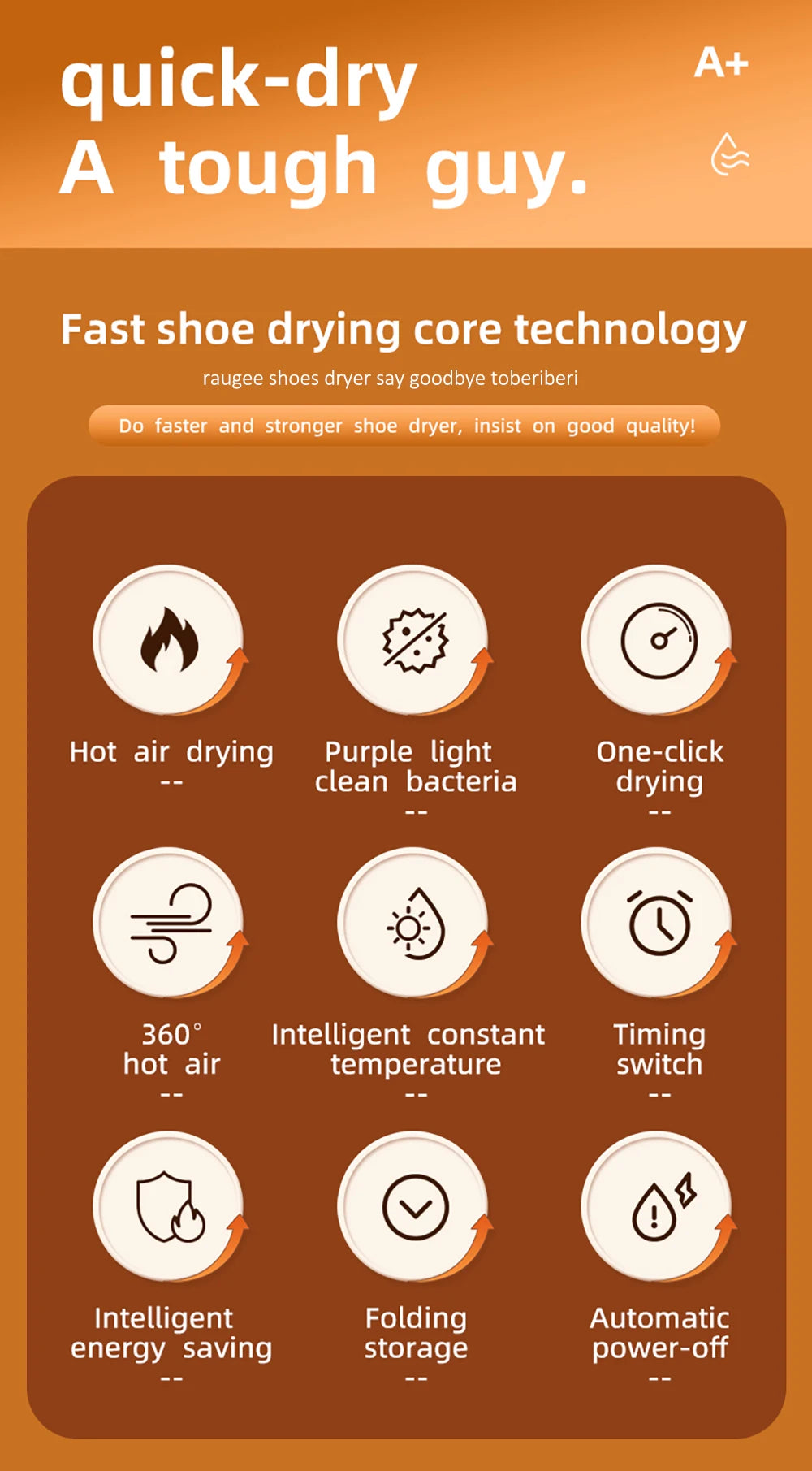 Shoe Dryer 220V Electric Shoes Drying Machine Foldable Ski Boots Slippers Sneaker Dryer Quick Drying Portable Footwear Dryer