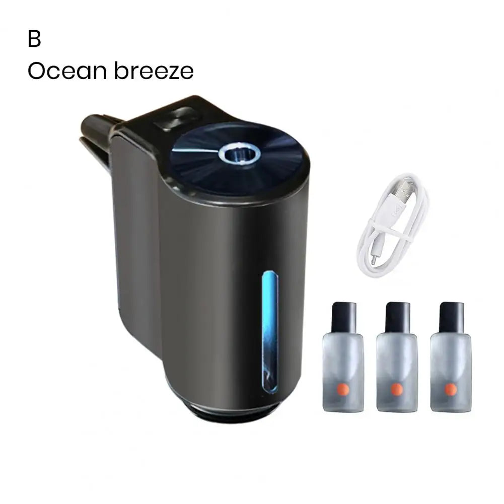 Smart Car Air Freshener Fragrance Dispenser 3 Modes Adjustable Air Vent Car Aromatherapy Diffuser Ultrasonic Atomizer