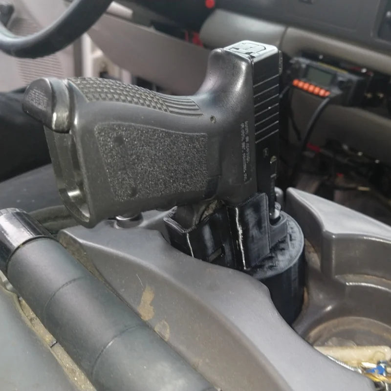 Gun Storage Holder, Convenient Car Seat Cup Holder, Firearm Cup Holder Case - Durable plastic, easy to install, Art Storage