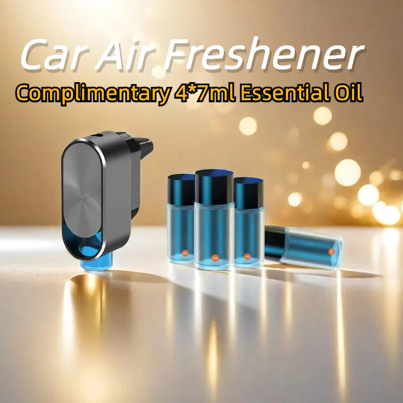 Smart Sensor Car Air Freshener – Premium Texture with 4 Bottles of Healthy Essential Oils, Elegant Interior Decoration for Fresh