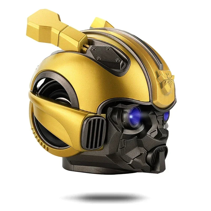 Transformers Speakers Bumblebee Head Bluetooth Speakerdual Speakersled Light Heavy Basssuitable Radio Bumblebee Ornament