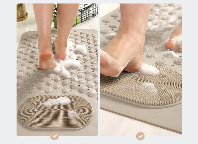 Waterproof Bathroom Anti-Slip Floor Mat Shower Room Dedicated Non-Slip Massage Foot Bath Mat for Bathtub Toilet