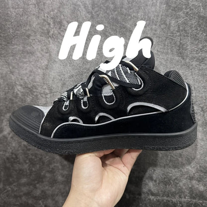 Men's Women's sports shoes Casual Shoes Colorful shoelace Matching Splicing color design Thick tongue Fashion Shoes Luxury