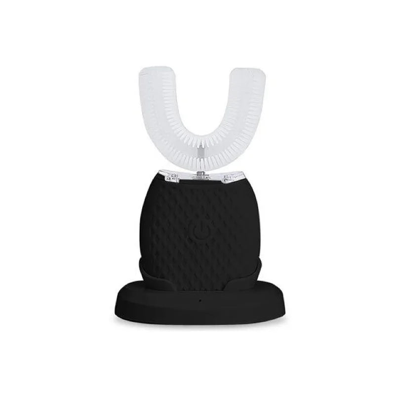 360° Ultrasonic Electric Toothbrush U Shaped for Adults Sonic Vibrations Tooth Brush with Charging Base Blue LED Light Whitening