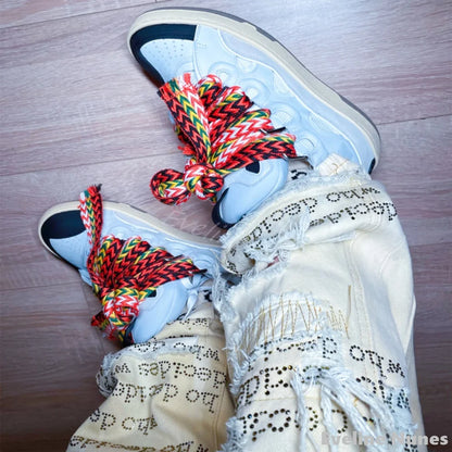 Thick Soled Casual Sports Shoes Men/women Colorblock Lace Up Round Toe Couples Colors Skateboard Shoes 2024 New Fashion Shoes