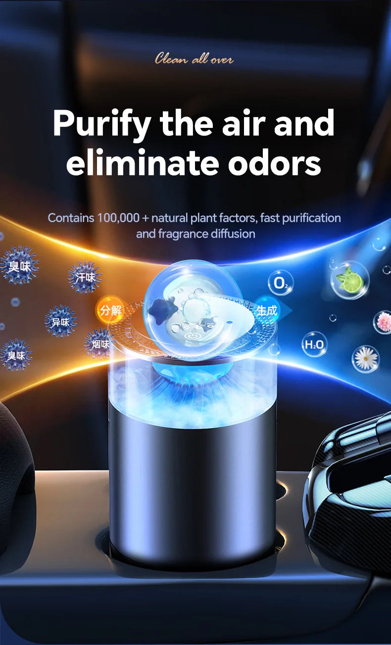 New Smart Car Fragrance  Air Fresheners Ambient Light Auto On/Off Car Air Freshener Diffuser Adjustable Intensity