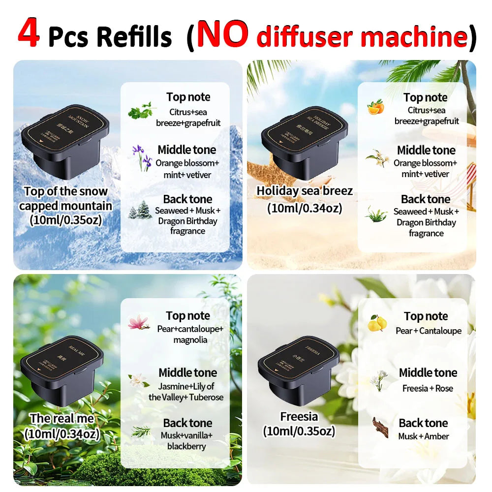 Caer Smart Car Air Aromatherapy Diffuser Rechargeable Air Freshener Colorful Lights Cloud Mist Auto Decoration with 3 Adjustable