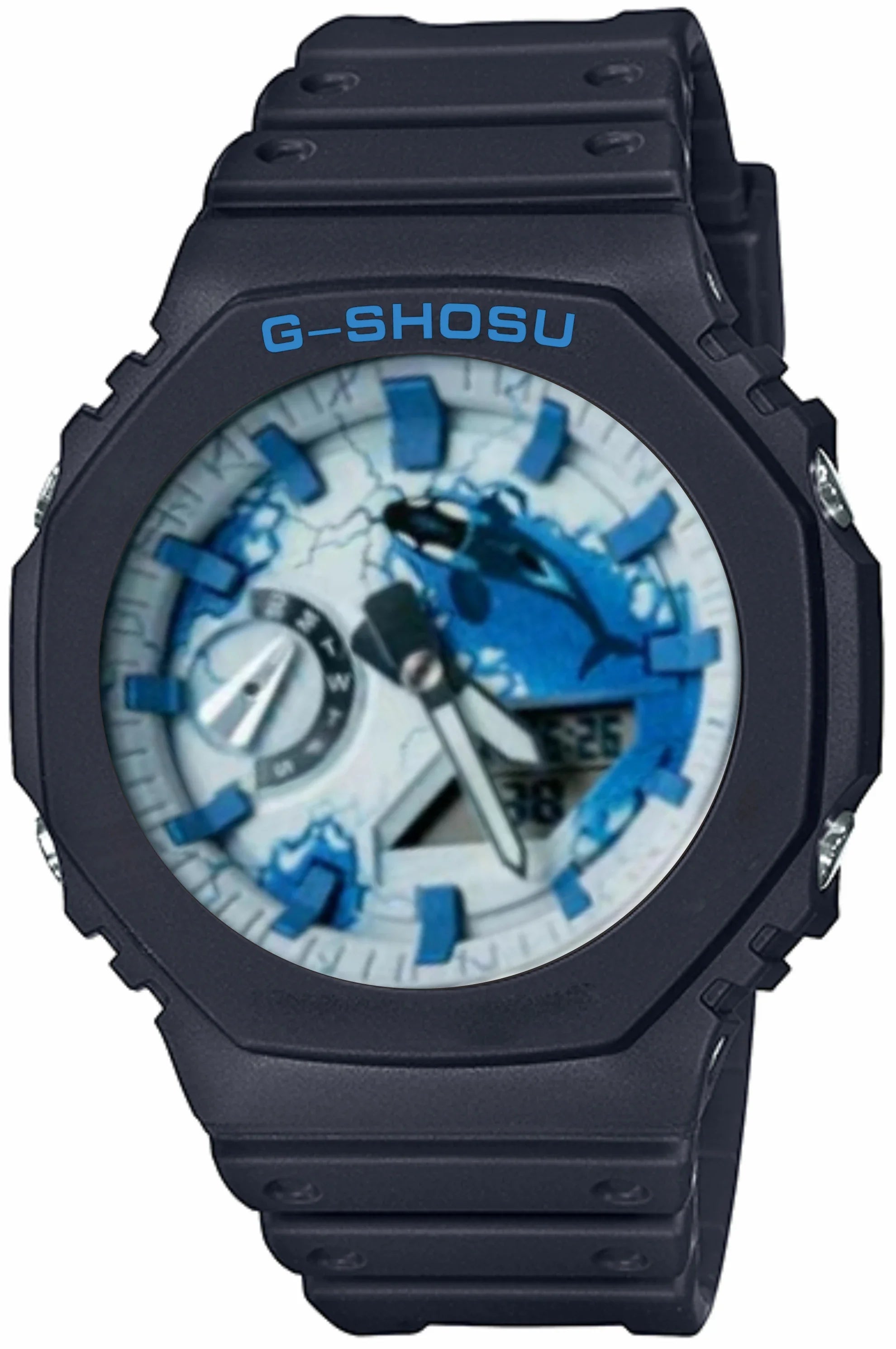 Comic Sport Electronic Unisex Watch Full Function LED Dual Display World Time Large Dial