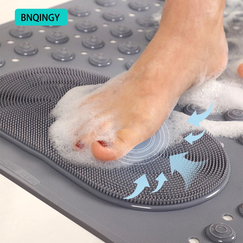 Waterproof Bathroom Anti-Slip Floor Mat Shower Room Dedicated Non-Slip Massage Foot Bath Mat for Bathtub Toilet
