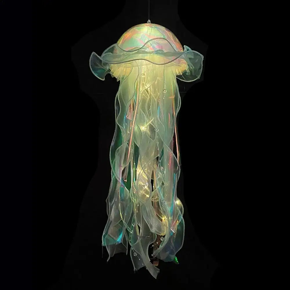 LED Jellyfish Light DIY Jellyfish Hang Lamp Atmosphere Decorative Lamp For Party Handmade Decorative Ball Lamp For Living Room
