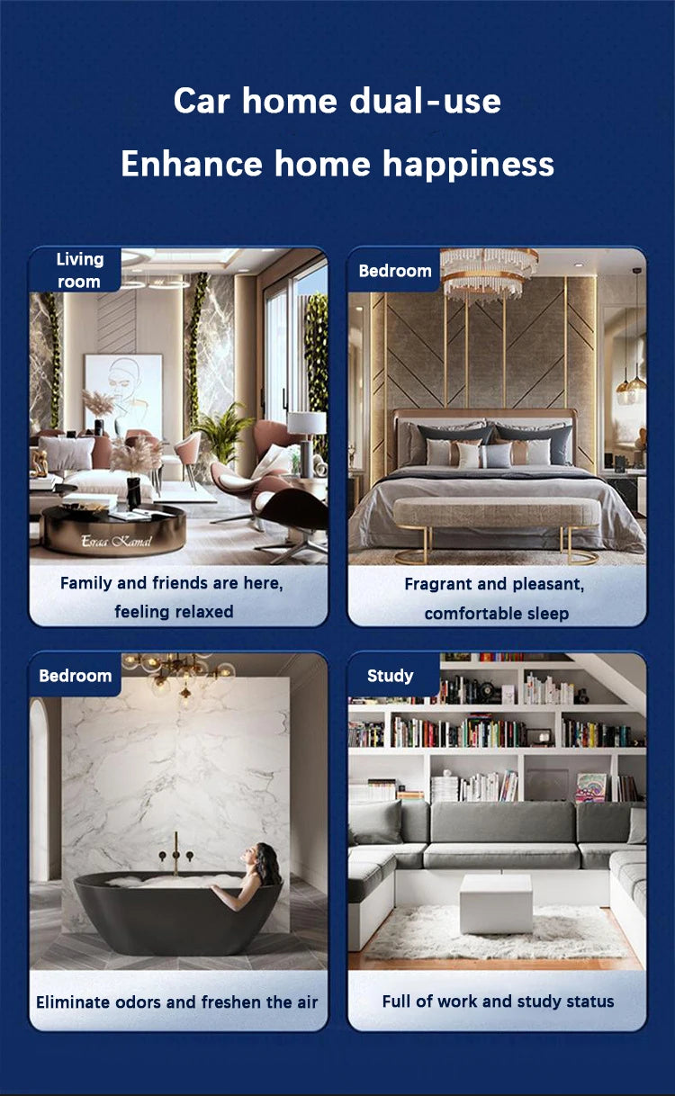 Smart Car Air Freshener AI Rechargeable Car Aroma Diffuser Smart eyes 4 Levels of Adjustable Intelligent Car Diffuser Gift