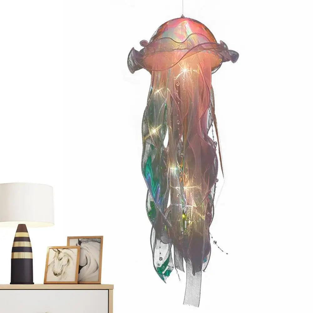 LED Jellyfish Light DIY Jellyfish Hang Lamp Atmosphere Decorative Lamp For Party Handmade Decorative Ball Lamp For Living Room