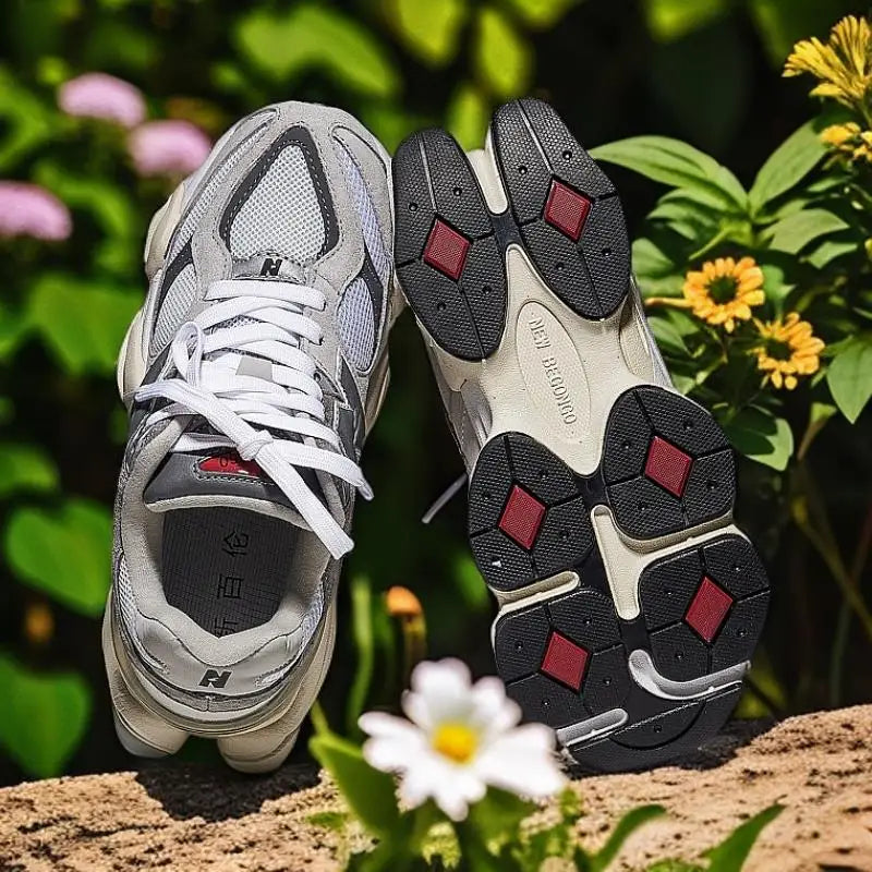 New series of dad shoes, retro distressed, dark  gray, height increasing, men's and women's running shoes