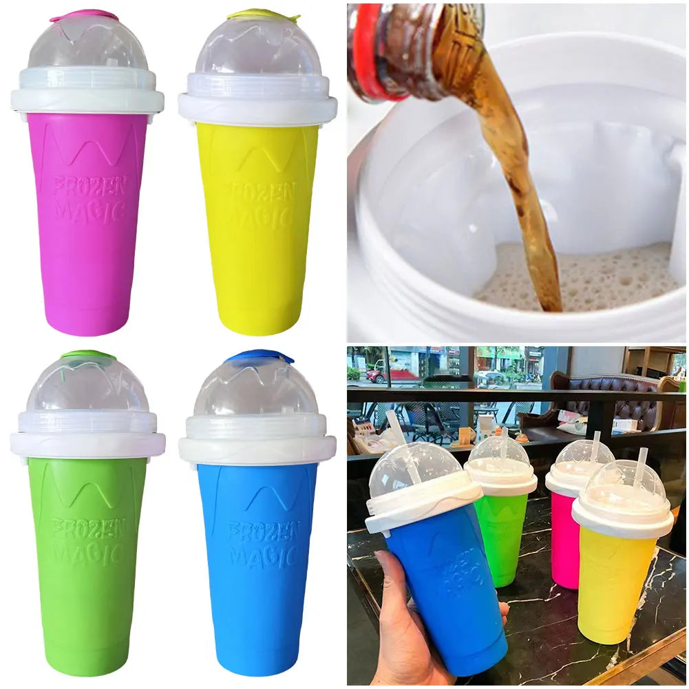 Slushy Maker Cup with Lid Slushie Cup Slushy Cup for Juices Milk and Ice Cream Make for Kids Friends and FamilySmoothies Cup Ice