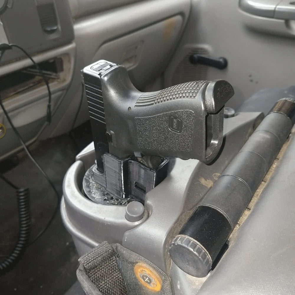 Gun Storage Holder, Convenient Car Seat Cup Holder, Firearm Cup Holder Case - Durable plastic, easy to install, Art Storage