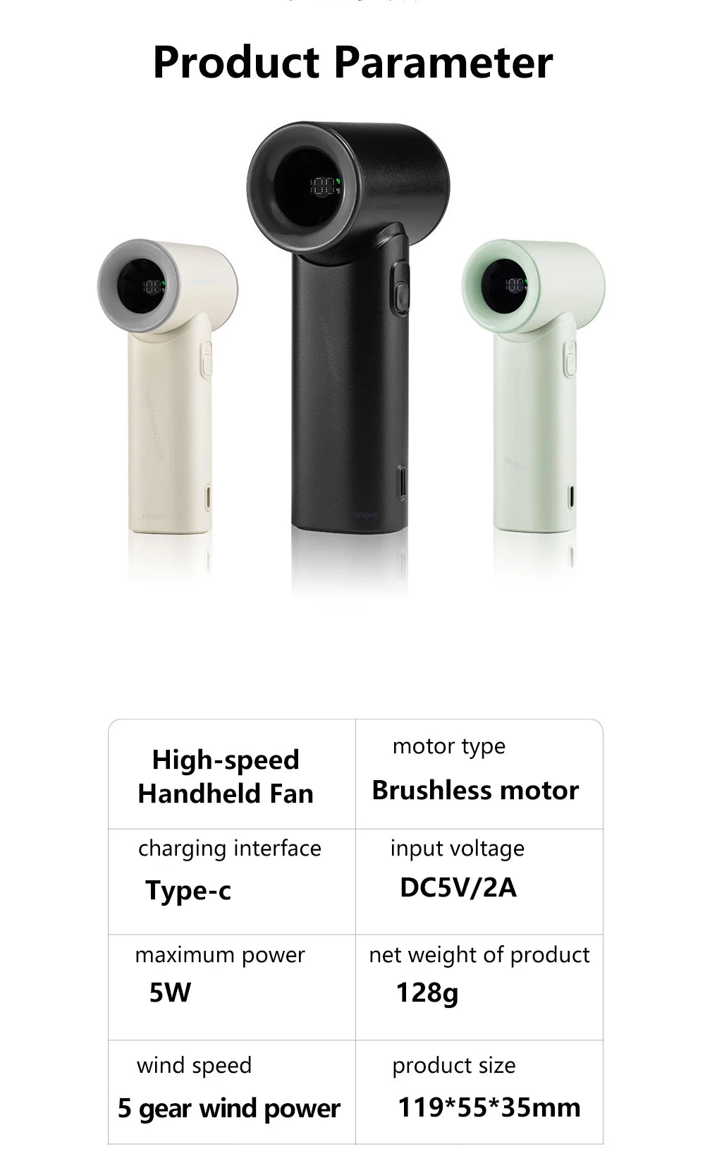 Portable Handheld Turbo Fan Mini Portable Hand Fan 3000mAh Rechargeable Handheld Turbo Fan Small Pocket Fan for Outdoor Travel