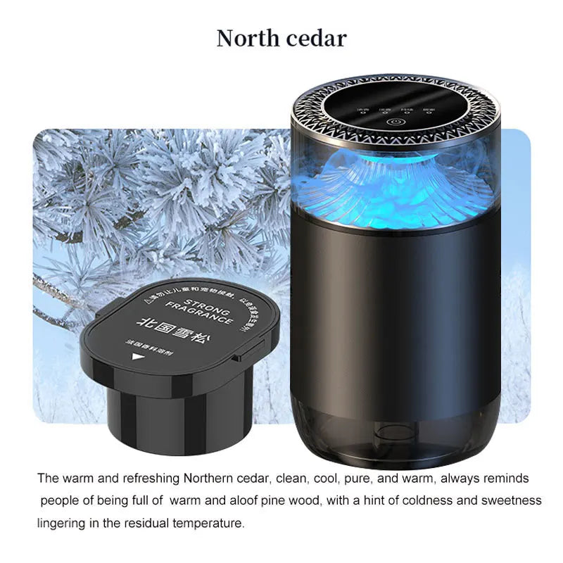 Smart Car Air Freshener Fragrance Mist Diffuser Ambient Light Interior Odor Remove 5 Scent Car Aromatherapy Refill Kit Good Smel