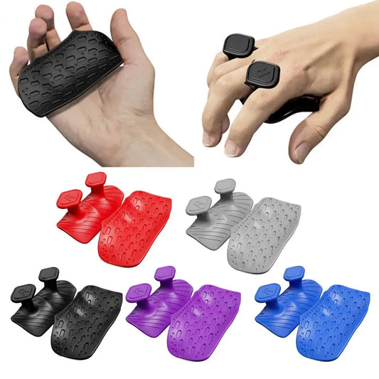 1 Pair 2-Finger Workout Grips Palm Protection Weight Lifting Dumbbell Deadlift Grippers Gym Training Exercise Fingerless Gloves