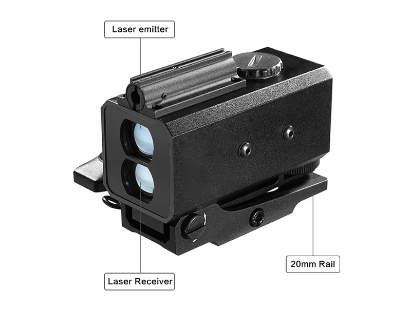 1200m Mini Laser Infrared Riflescope Rangefinder for Hunting Shooting Distance Angle Speed Measurer Tactical Rifle Scope Mounted