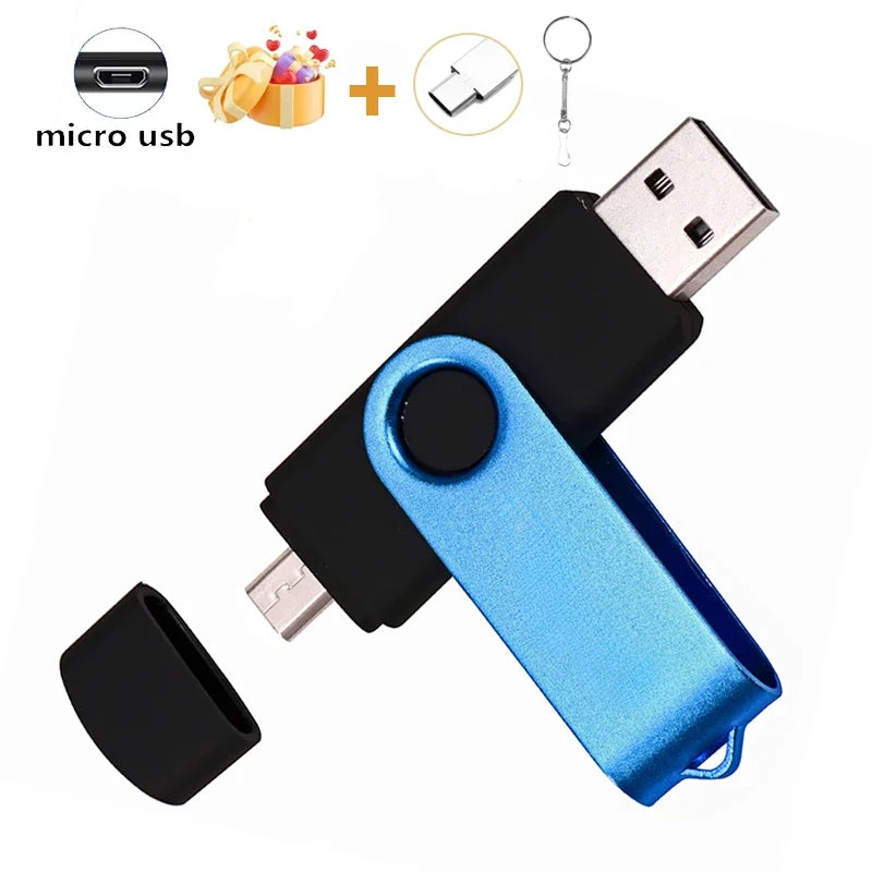 JASTER OTG 2 in 1 USB Flash Drive Pen Drive 128GB 64GB 32GB 16GB External Storage Frosted Double Application Micro USB Stick