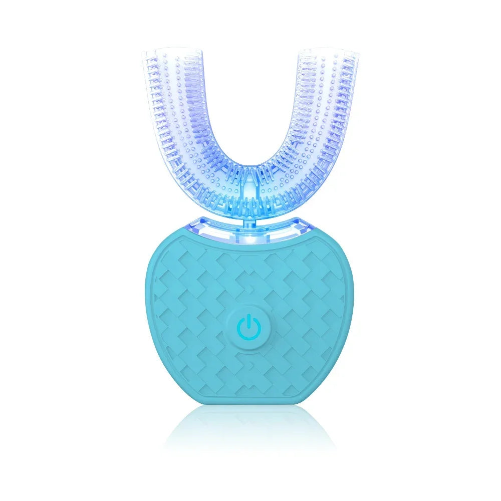 Ultrasonic Toothbrush,U Shape Toothbrush Ultrasonic Teeth Cleaner Teeth Whitening Lamp 360 Adult Electric Automatic Toothbrush