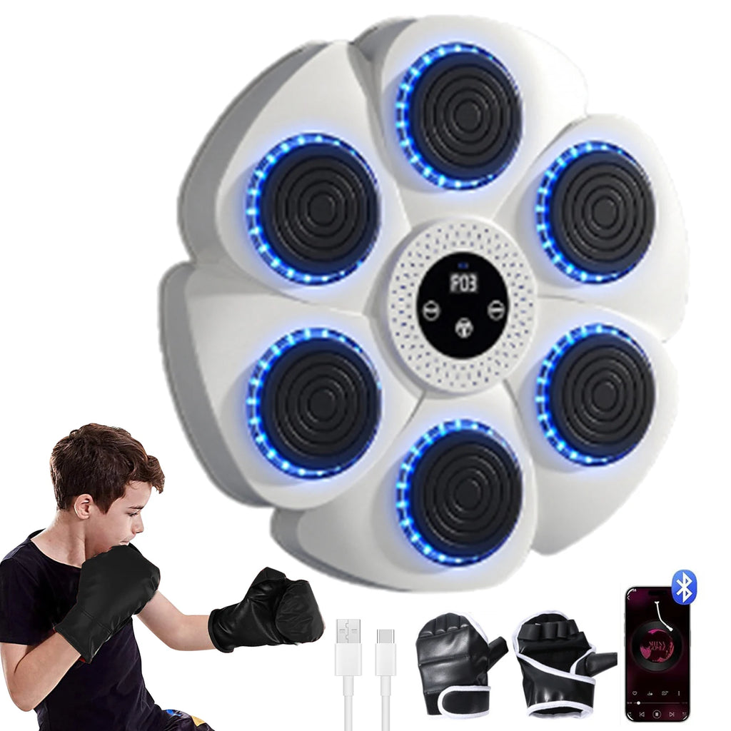 Smart Music Boxing Machine Bluetooth Wall Mounted Music Boxing Trainer Gym Home Electronic Boxing Target Punching Equipment