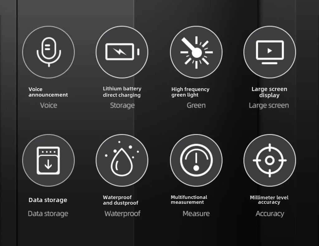 Handheld Laser Rangefinder with Green Red Infrared, Electronic Measuring Tool, High Precision Measuring Instrument