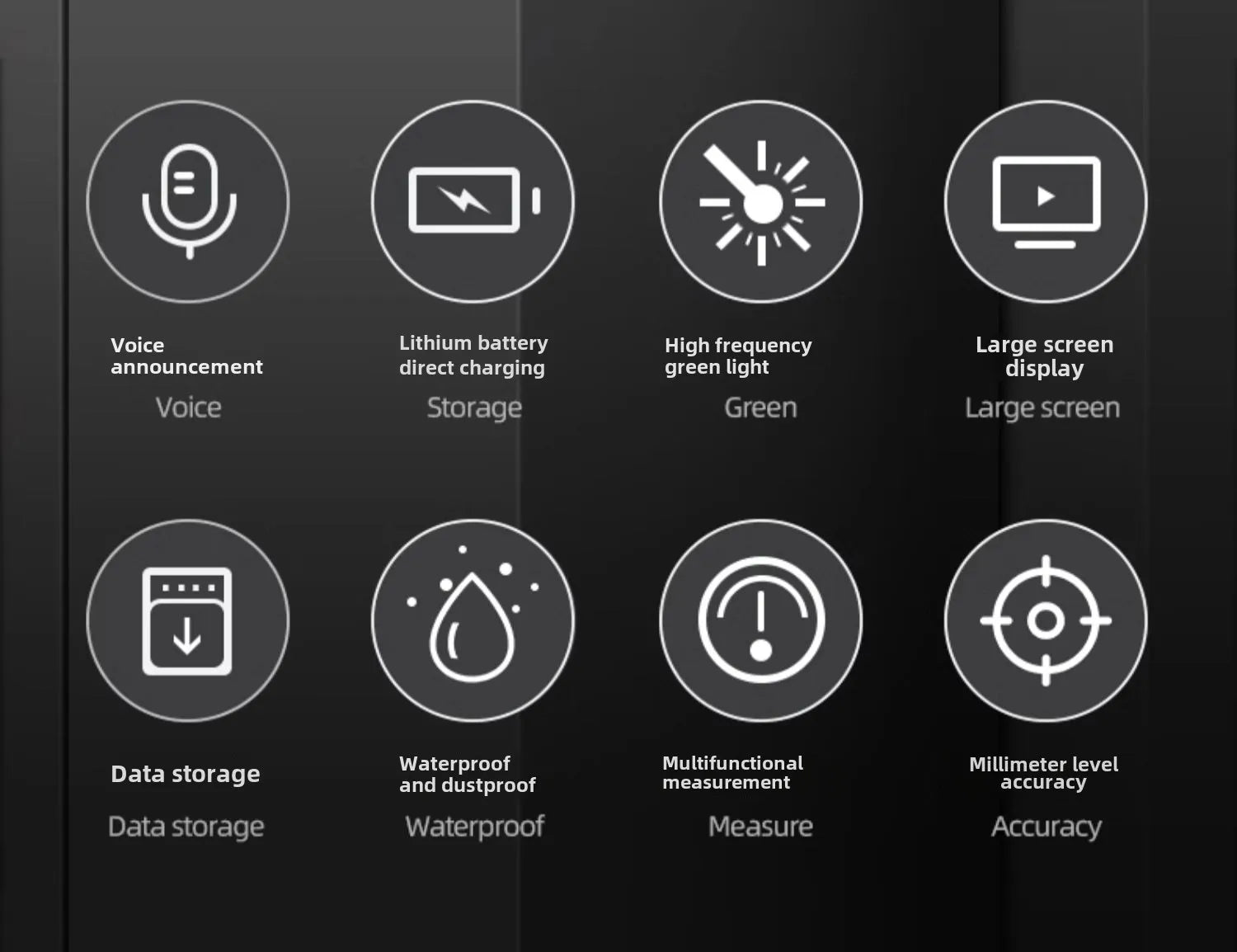 Handheld Laser Rangefinder with Green Red Infrared, Electronic Measuring Tool, High Precision Measuring Instrument