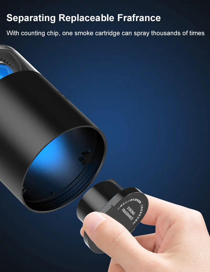 Smart Car Air Freshener Fragrance Mist Diffuser Ambient Light Interior Odor Remove 5 Scent Car Aromatherapy Refill Kit Good Smel