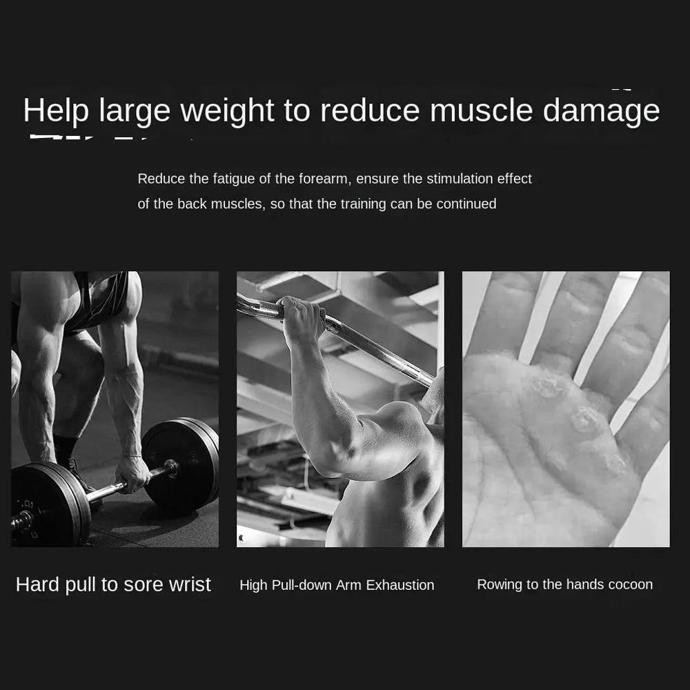 1Pair Leather Weight Lifting Training Gloves Palm Protection Breathable Gym Gloves Grips Anti-Skid Thicken