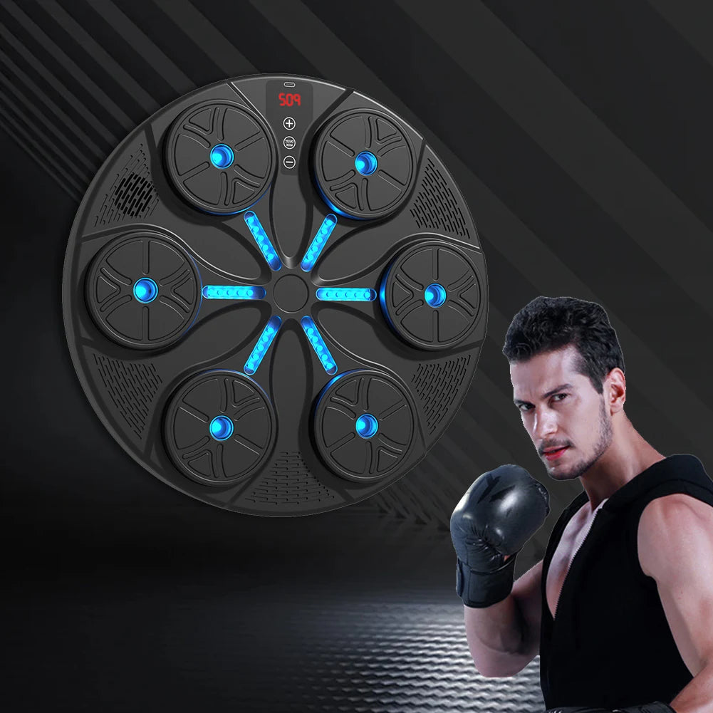 Music Boxing Machine Boxing Reaction Wall Target Type C USB Charging Workout Boxing Target Machine Wall Mounted for Home Workout