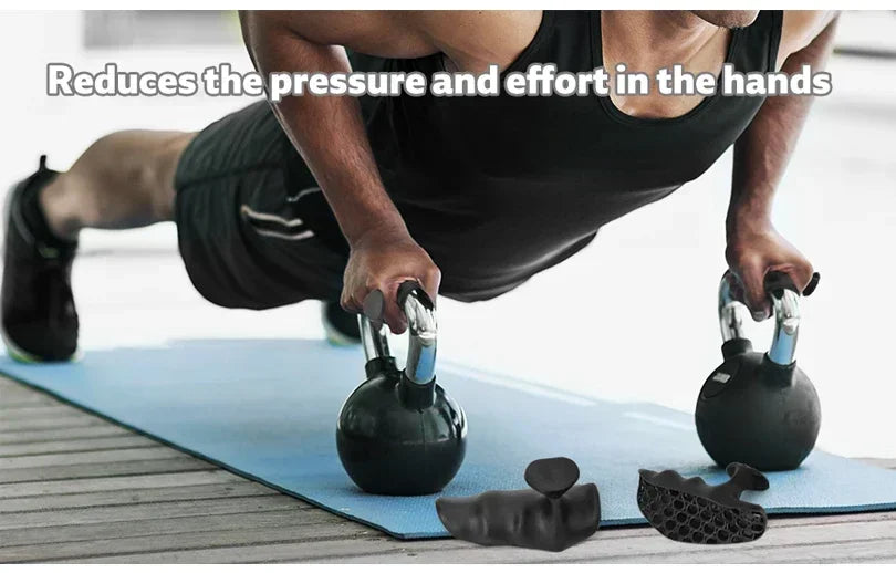2 Pcs Fitness Gloves Grip Enhancer Silicone Four Hole Grip Cross Training Palm Handshake Manual Protection Gymnastics Exercise