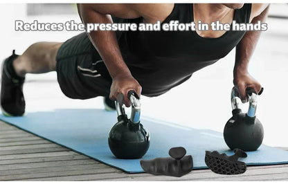 2 Pcs Fitness Gloves Grip Enhancer Silicone Four Hole Grip Cross Training Palm Handshake Manual Protection Gymnastics Exercise